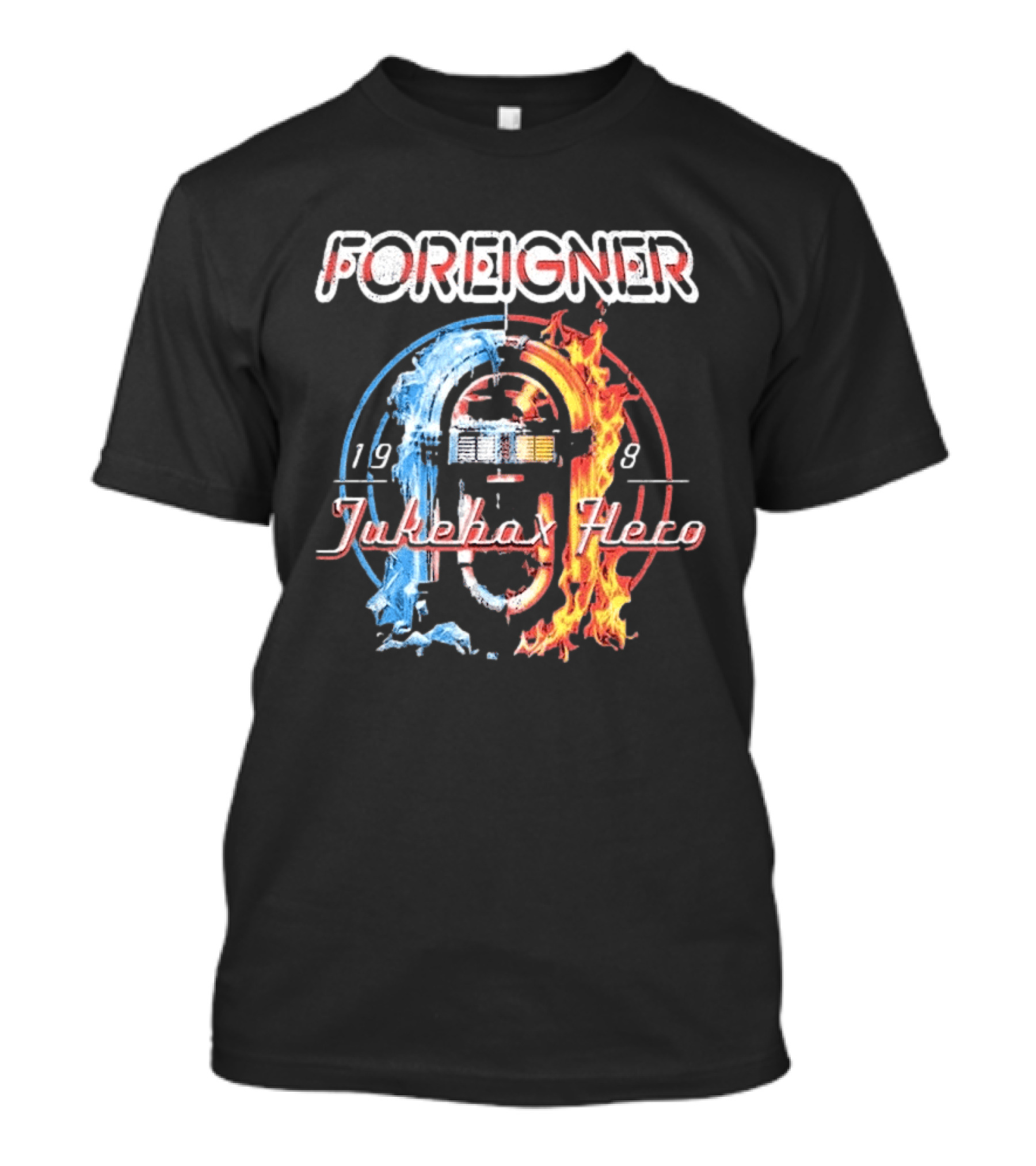 Foreigner Jukebox Hero 1981 Fire And Ice T-Shirt