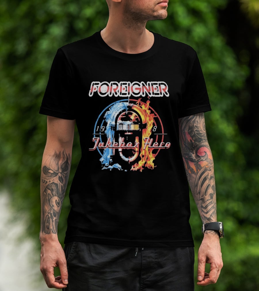 Foreigner Jukebox Hero 1981 Fire And Ice T-Shirt