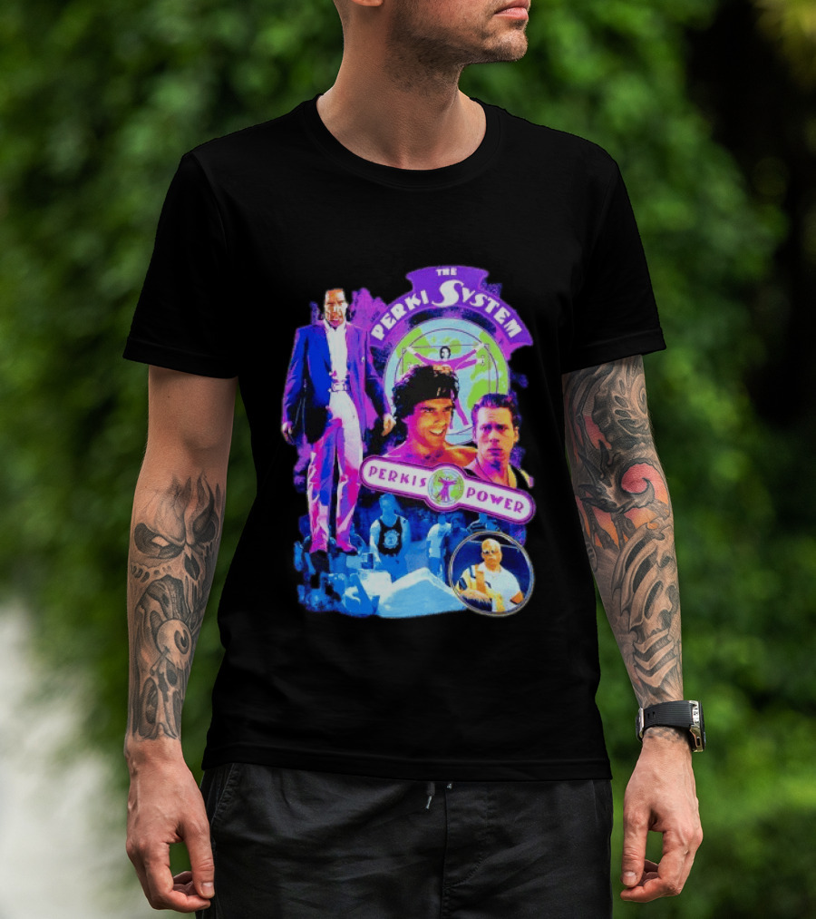 Ben Stiller The Perkis System Perkis Power Heavyweights Movie 90s Throwback T-Shirt