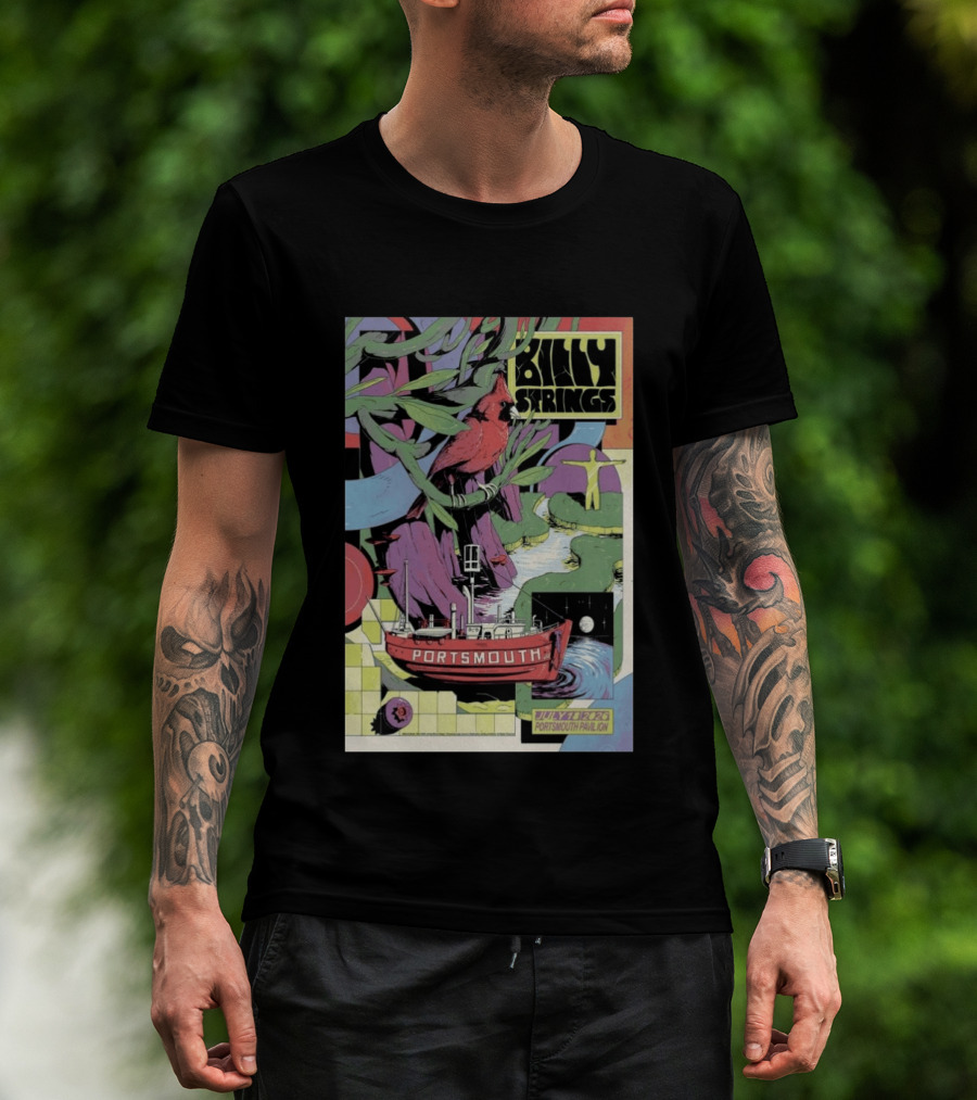 Billy Strings July 18 2026 Portsmouth Pavilion Cardinal Ship T-Shirt