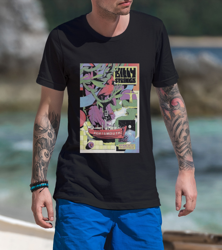 Billy Strings July 18 2026 Portsmouth Pavilion Cardinal Ship T-Shirt
