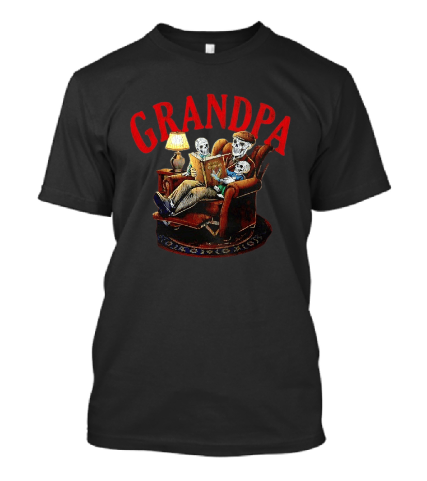 Grandpa Skeleton Reading Adventure With Kids T-Shirt