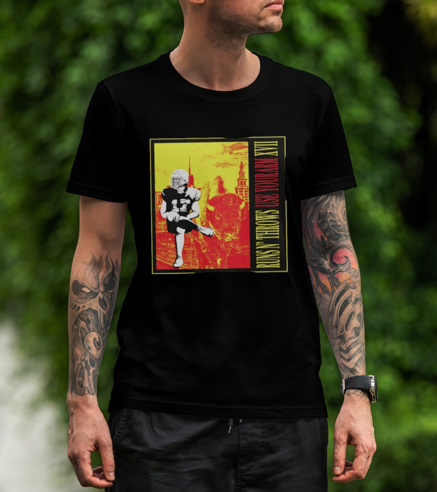 Buffalo Bills Josh Allen Runs N' Throws Use Your Arm XVII Football Buffalo T-Shirt