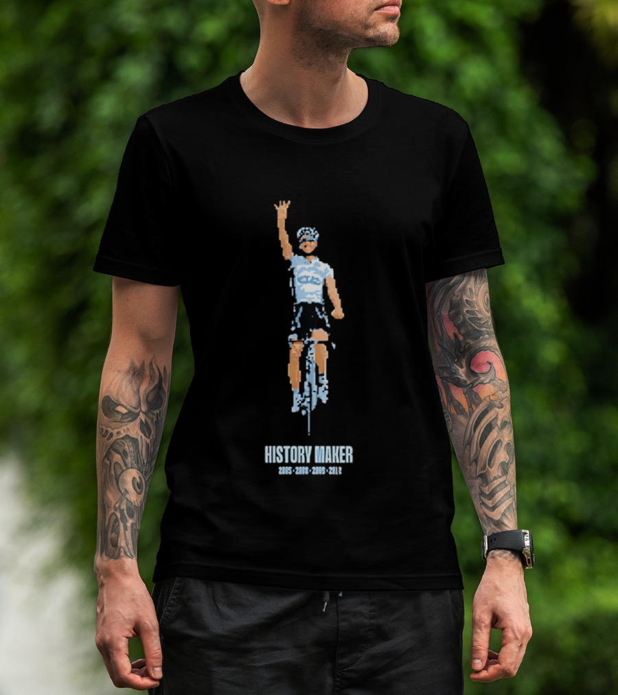 History Maker Alberto Contador Cycling Champion 2005 2008 2009 2012 T-Shirt