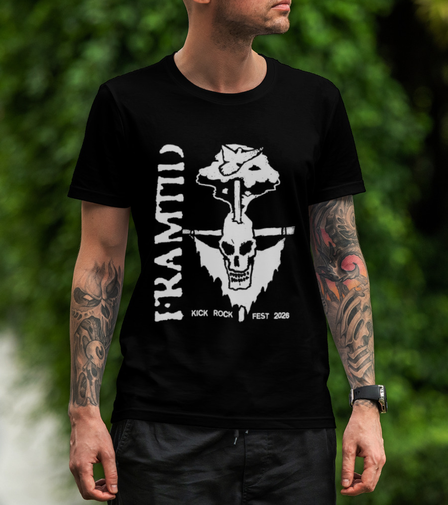 I Kramii Kick Rock Fest 2026 Skull With Peace Sign Tree T-Shirt