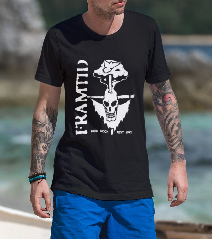 I Kramii Kick Rock Fest 2026 Skull With Peace Sign Tree T-Shirt