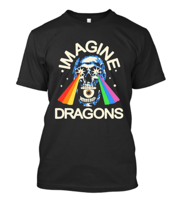 Imagine Dragons Skull Rainbow Eyes Spectrum Vision T-Shirt