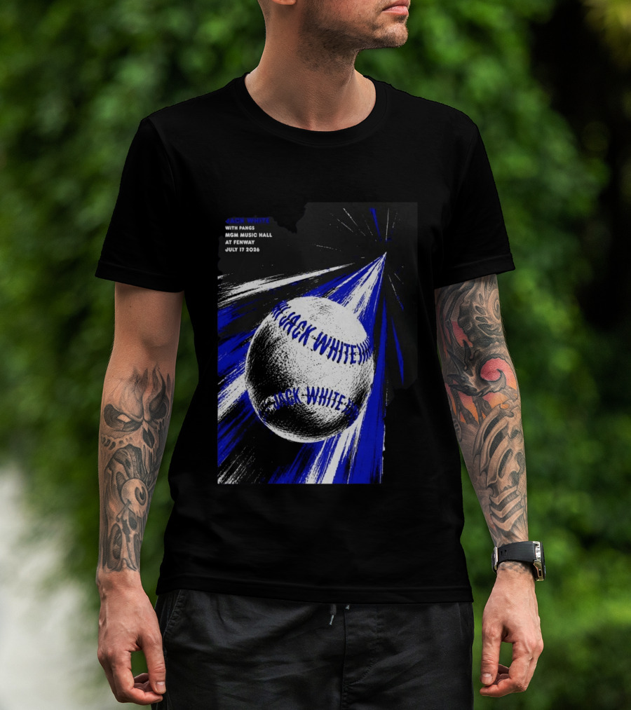 Jack White July 17 2026 With Pangs MGM Music Hall At Fenway T-Shirt