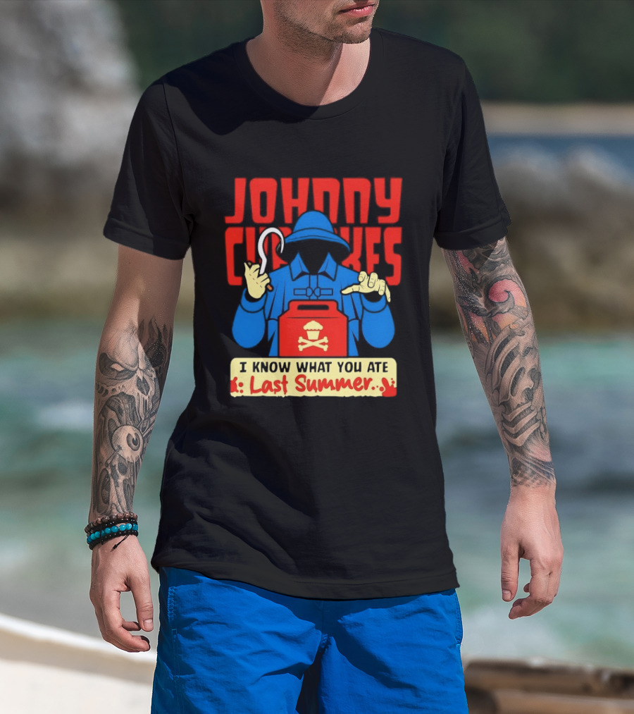 Johnny Cupcakes I Know What You Ate Last Summer Fisherman Cupcake Crossbones T-Shirt