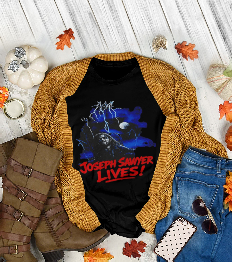 Joseph Sawyer Lives Zombie Resurrection with Lightning and Moon T-Shirt