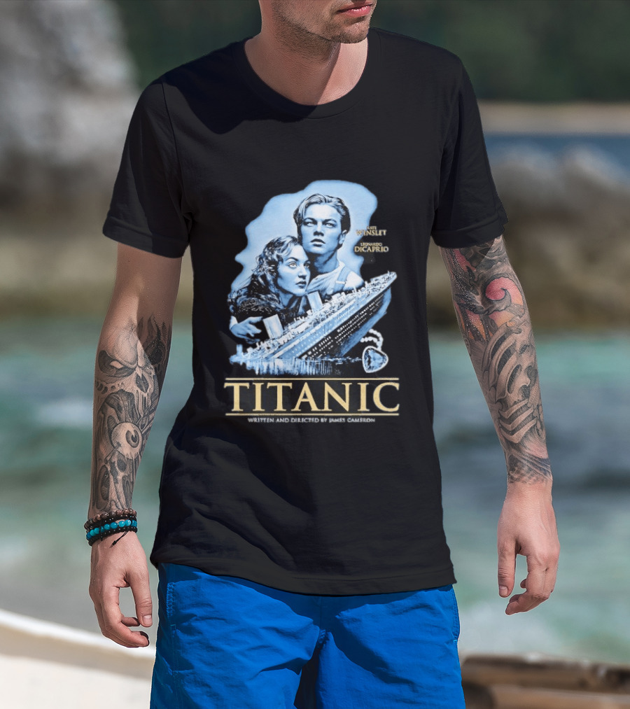 Titanic Kate Winslet Leonardo DiCaprio James Cameron Movie T-Shirt