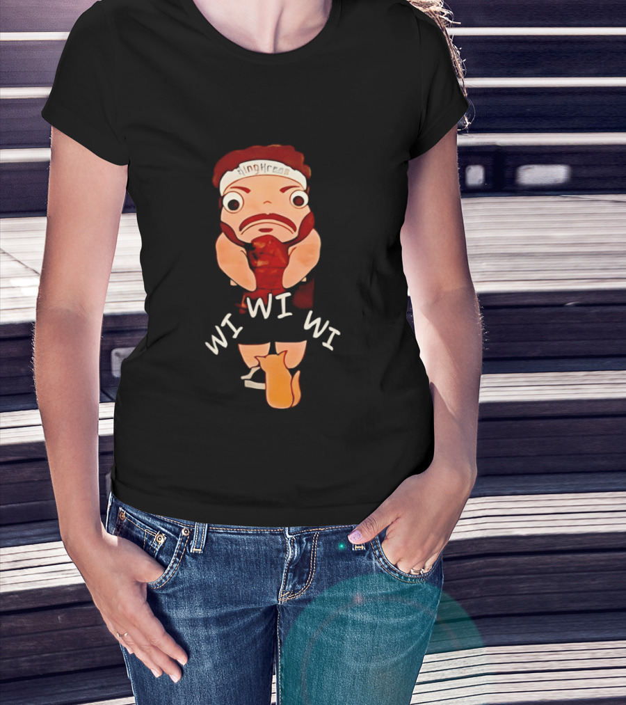 KingKreas Wi Wi Wi Cartoon Character Headband T-Shirt