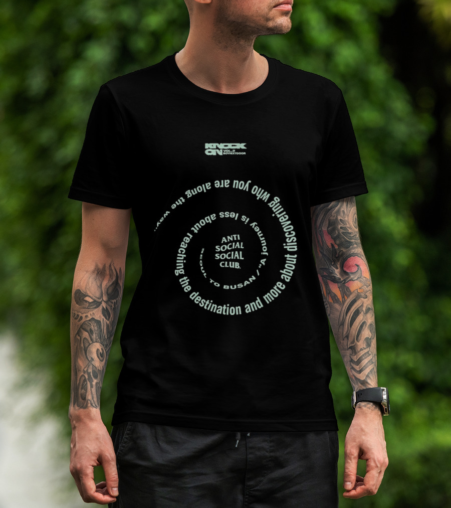 Knock On Vol 2 Anti Social Social Club Busan Journey Discovery T-Shirt