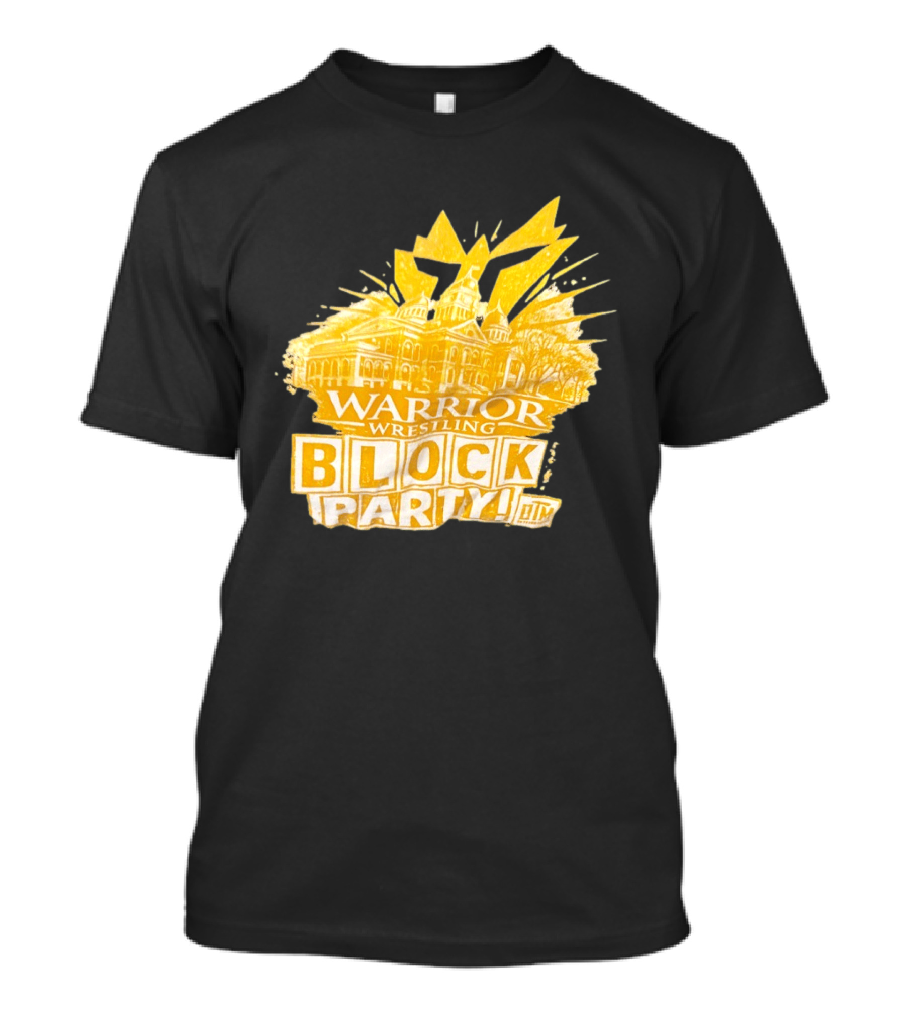 Warrior Wrestling Block Party BTM Yellow Graffiti Explosion T-Shirt
