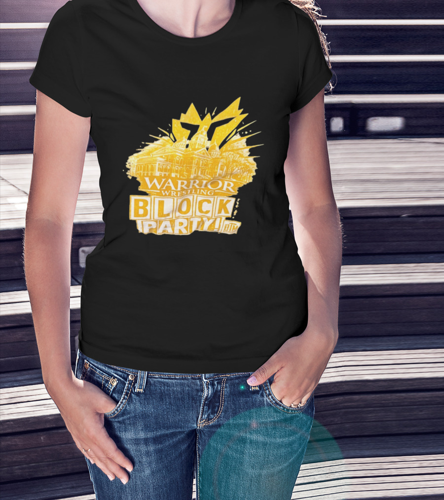 Warrior Wrestling Block Party BTM Yellow Graffiti Explosion T-Shirt