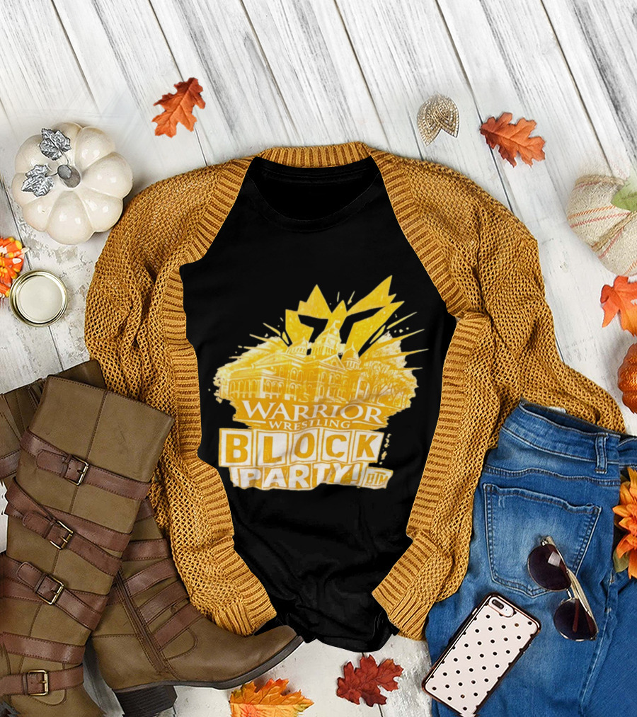 Warrior Wrestling Block Party BTM Yellow Graffiti Explosion T-Shirt