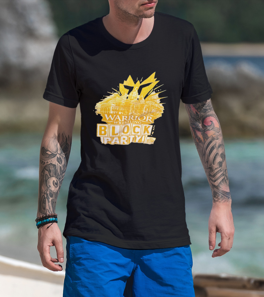 Warrior Wrestling Block Party BTM Yellow Graffiti Explosion T-Shirt