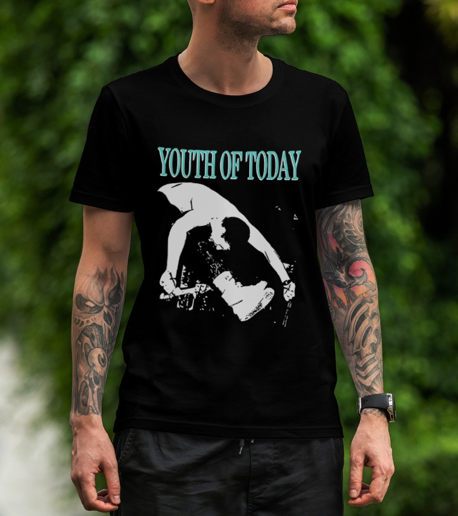 Youth Of Today Physically Strong Morally Straight Positive Youth 2 Sided Band Merch T-Shirt