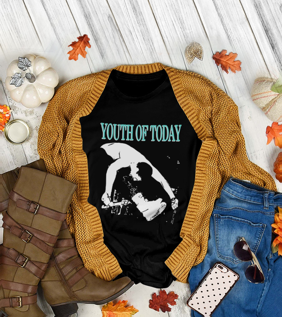 Youth of Today Physically Strong Morally Straight Positive Youth 2 Sided Band Merch T-Shirt