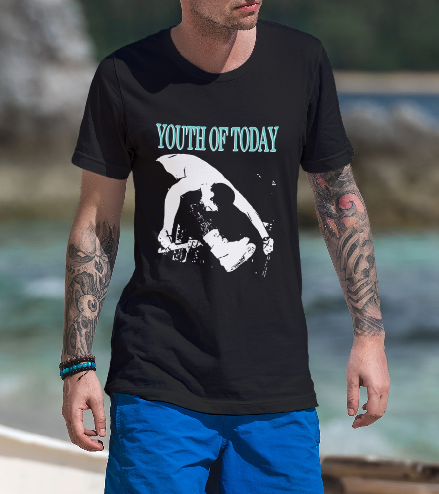 Youth Of Today Physically Strong Morally Straight Positive Youth 2 Sided Band Merch T-Shirt