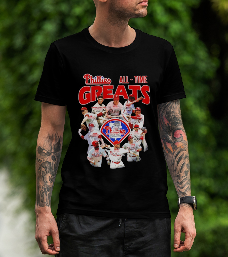Philadelphia Phillies All Time Greats Baseball Legends Team T-Shirt