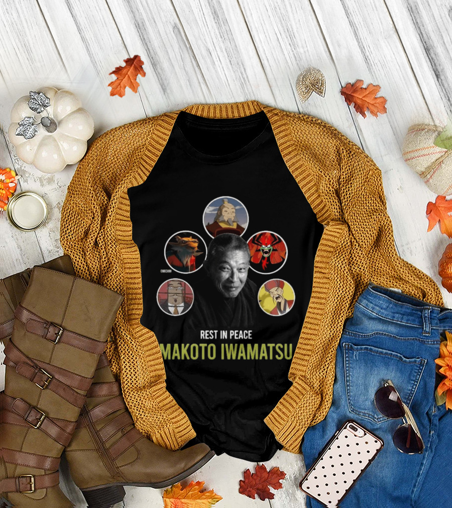 Rest In Peace Makoto Iwamatsu Uncle Iroh Aku Splinter Happy Cat Image T-Shirt