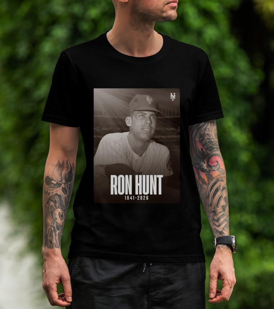 Ron Hunt 1941 2026 NY Mets Legend T-Shirt