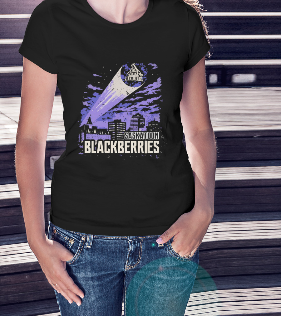 Saskatoon Blackberries Vintage Baseball T-Shirt