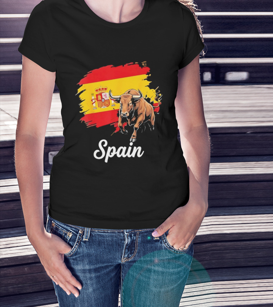 Spain Bull Flag Toro Spain Heritage Red Yellow T-Shirt