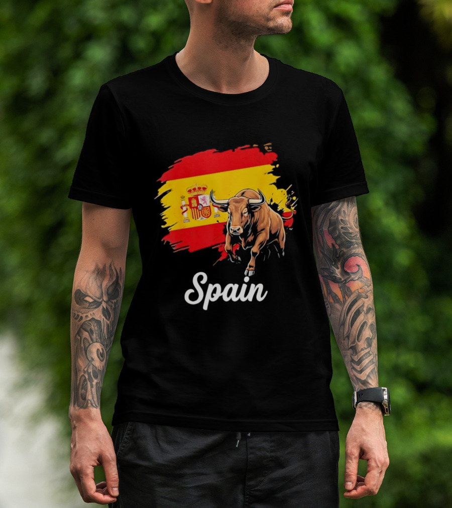 Spain Bull Flag Toro Spain Heritage Red Yellow T-Shirt