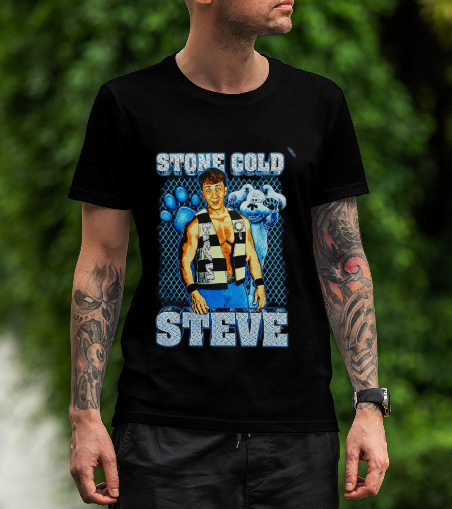Stone Cold Steve Austin Blue Clues Mashup T-Shirt
