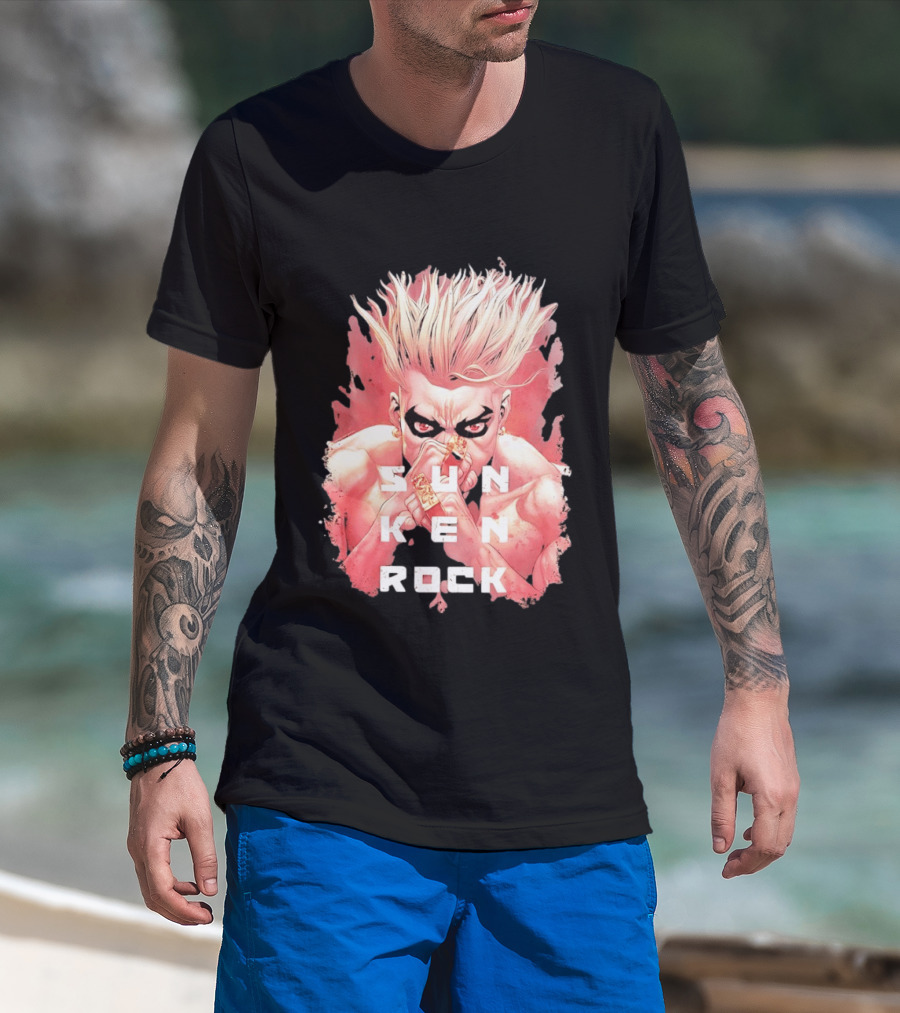 Sun Ken Rock Ken Kitano Manga Boichi Anime Intense Look T-Shirt