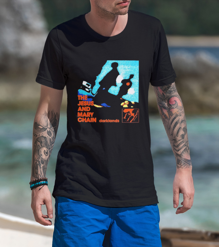 The Jesus And Mary Chain Darklands Alternative Rock Blue Black T-Shirt