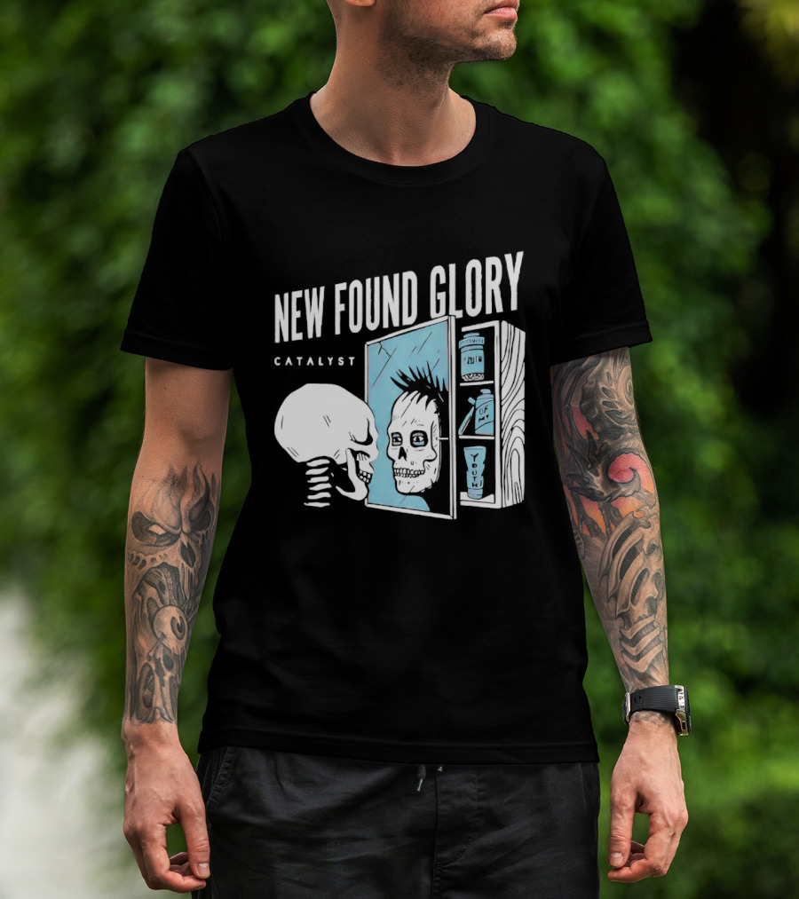 New Found Glory Catalyst Reflective Skull Punk Rock Alternative T-Shirt