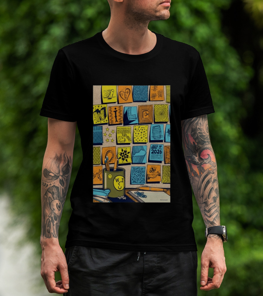 July 17 2026 Lexington KY The Burl Wilco Illustrated Art Blocks T-Shirt