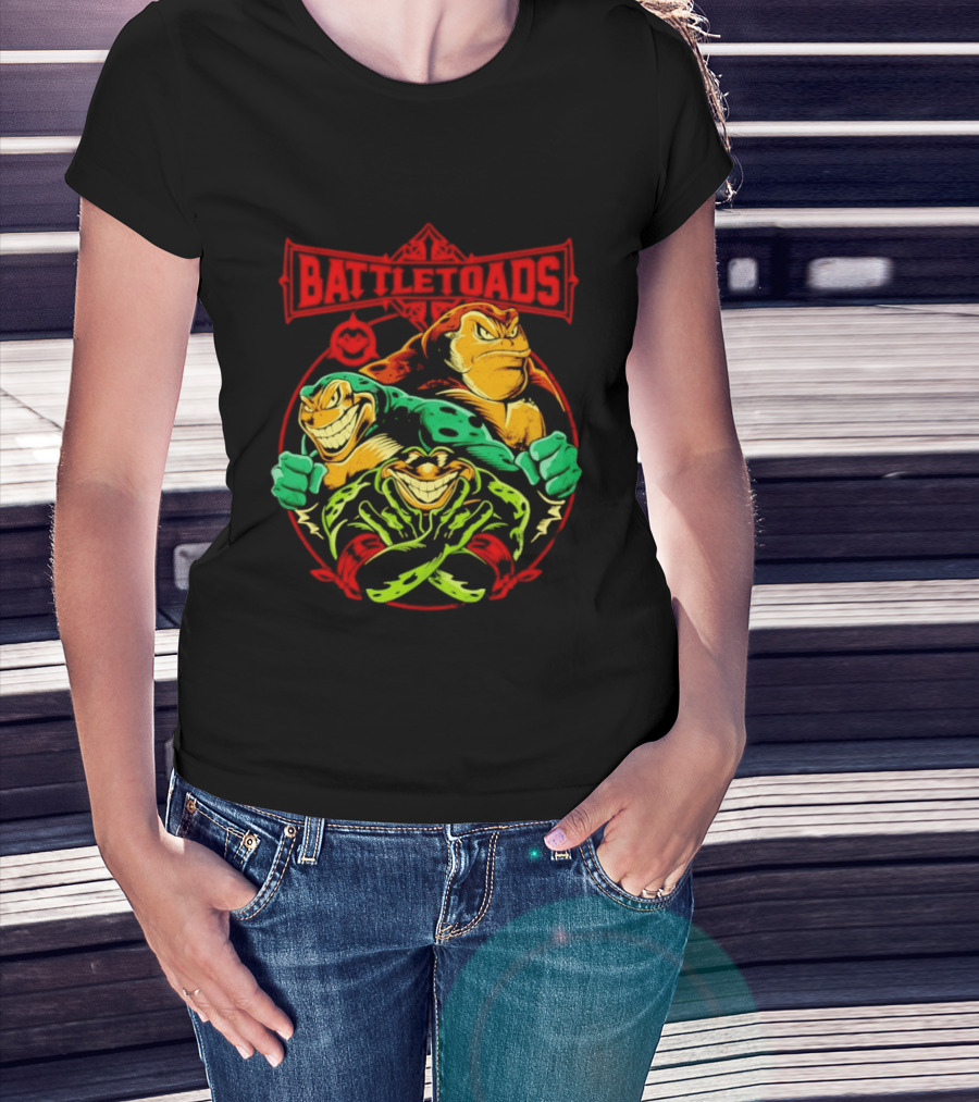 Battletoads Trio Rash Zitz Pimple Retro Gaming Legends T-Shirt