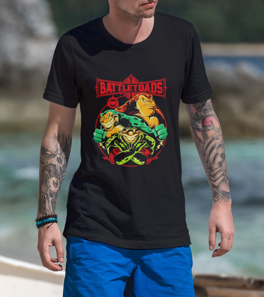 Battletoads Trio Rash Zitz Pimple Retro Gaming Legends T-Shirt