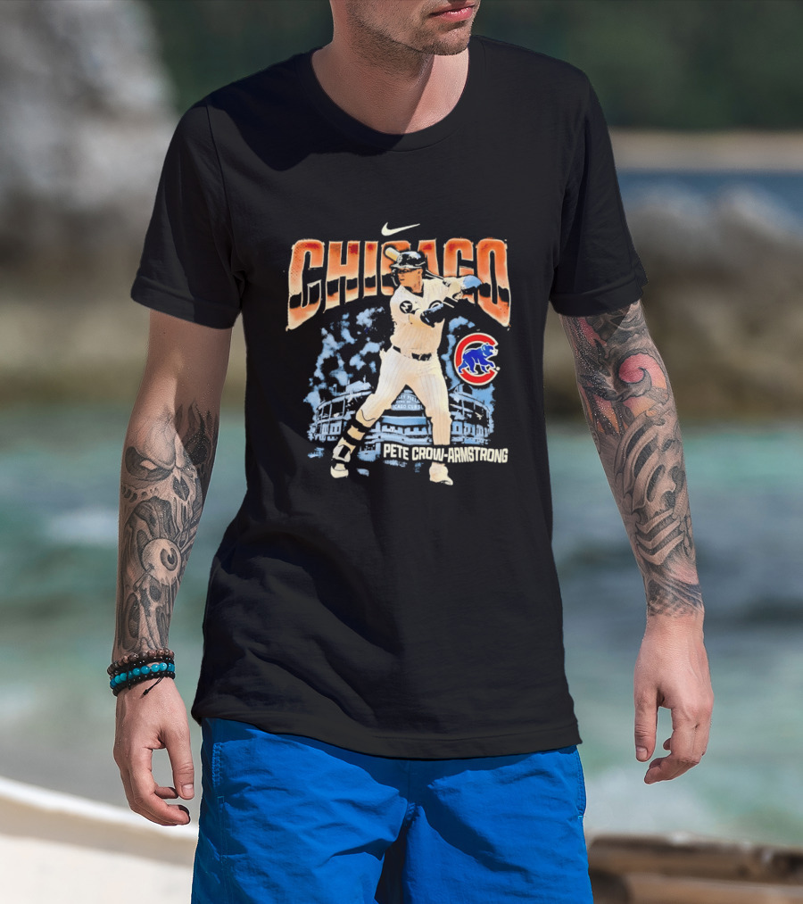 Chicago Cubs Pete Crow Armstrong Wrigley Field Nike T-Shirt