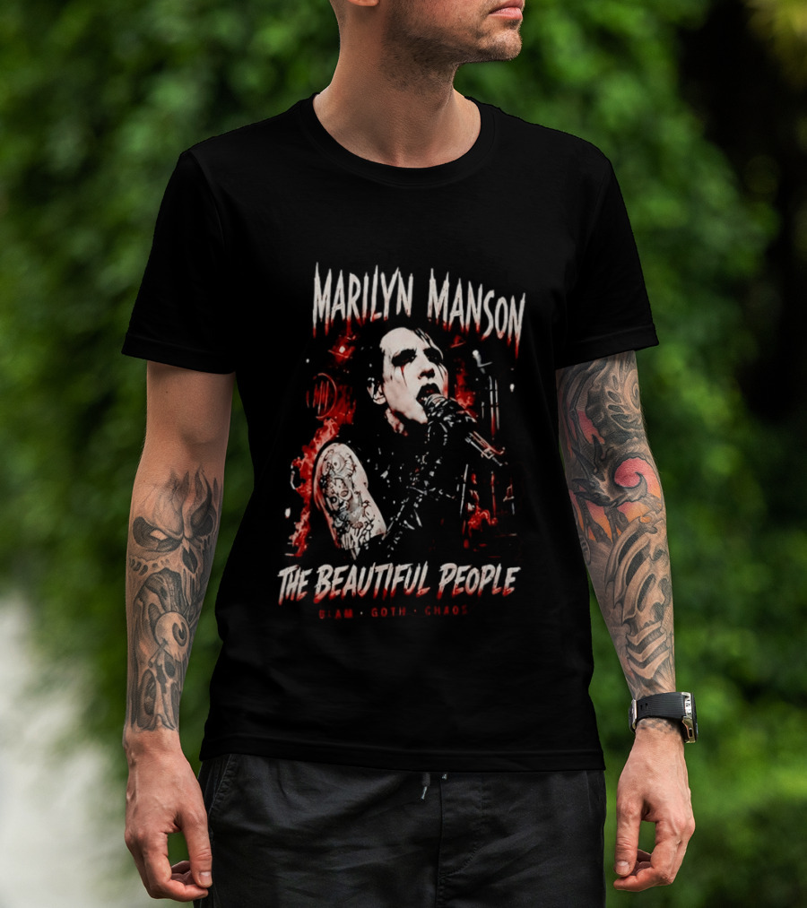 Marilyn Manson The Beautiful People Glam Goth Chaos T-Shirt