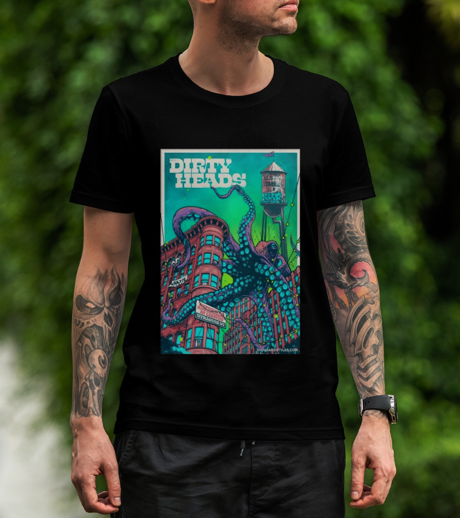 Dirty Heads Live At Syracuse Amphitheater July 19 2026 Octopus T-Shirt