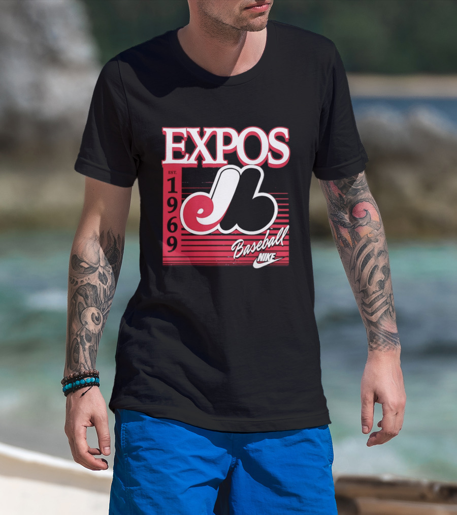 Expos Est 1969 Montreal Baseball Nike T-Shirt
