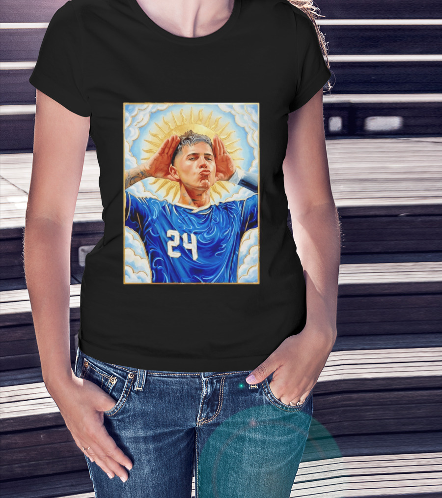 Enzo Fernández 24 Argentina Sun Of May Hands To Ears Gesture T-Shirt