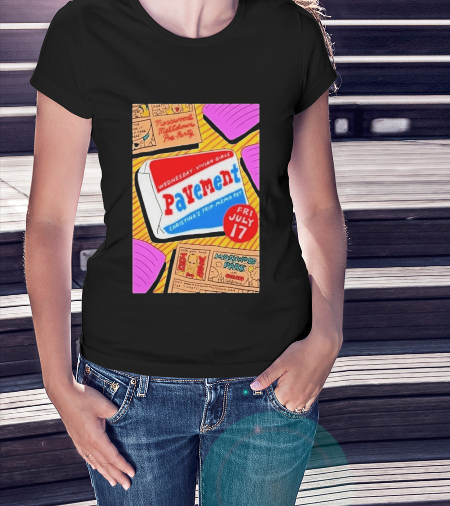 Pavement Vivian Girls At Mosswood Meltdown Pre Party Oakland July 17 2026 T-Shirt