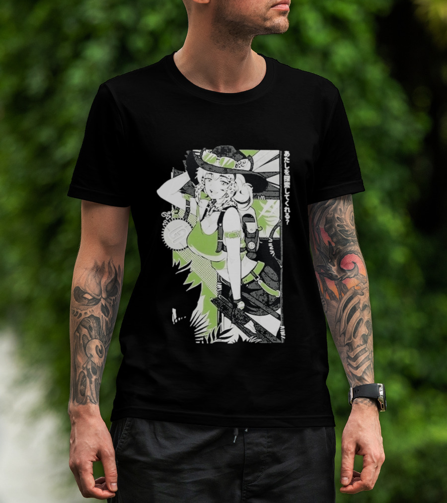 Wild Gamersupps Anime Waifu Adventure Green Aesthetic T-Shirt