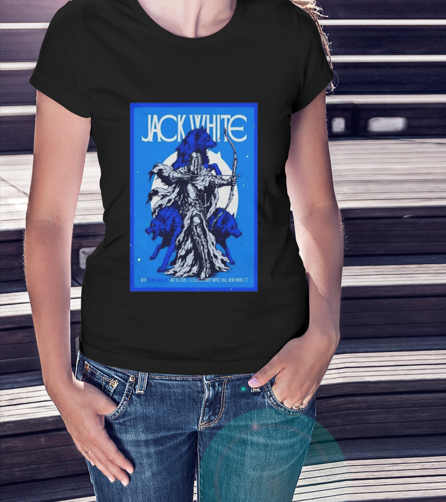 Jack White Concert July 18 2026 College Street Music Hall New Haven CT Event With Wolves And Archer T-Shirt
