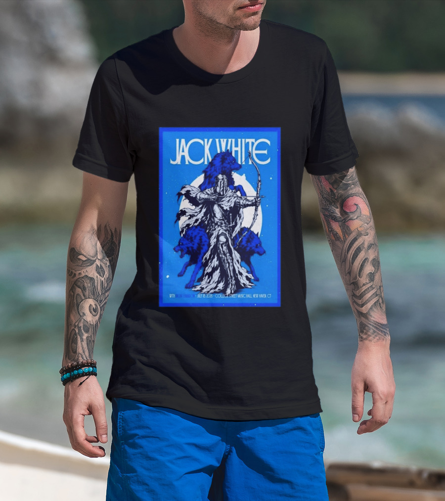 Jack White Concert July 18 2026 College Street Music Hall New Haven CT Event With Wolves And Archer T-Shirt