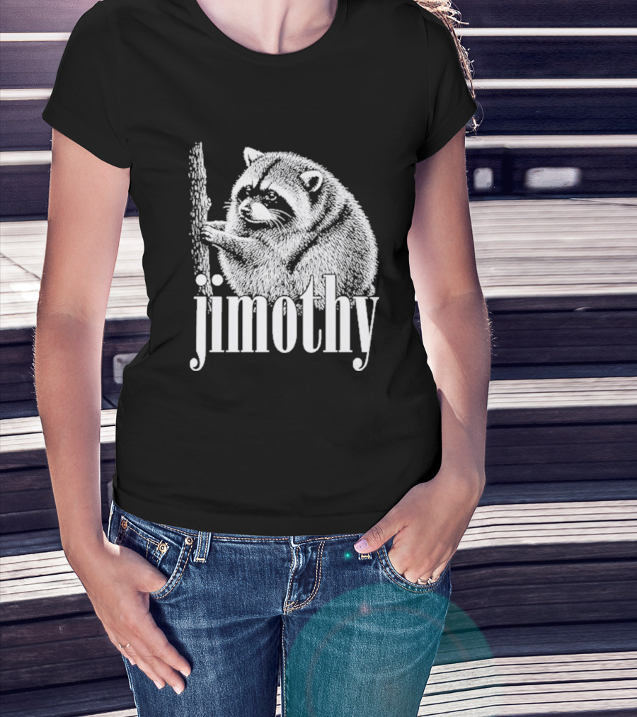 Jimothy Raccoon Hand Drawn Wildlife T-Shirt