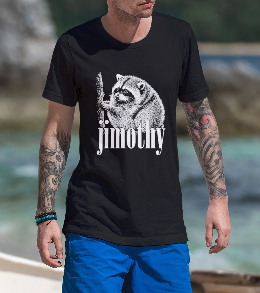 Jimothy Raccoon Hand Drawn Wildlife T-Shirt