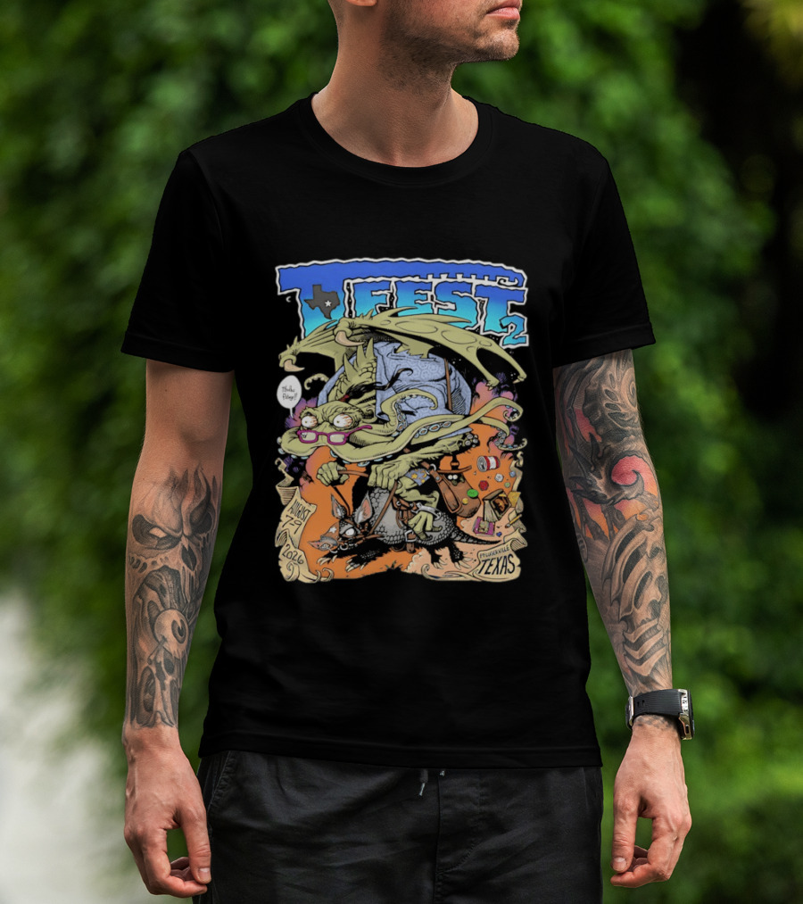 T Fest 2 Cthulhu Armadillo August 29 2026 Pflugerville Texas T-Shirt