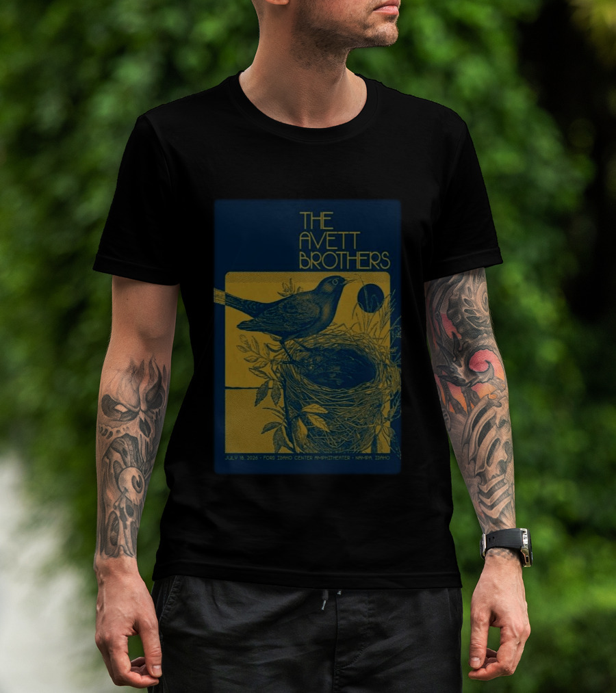 The Avett Brothers July 18 2026 Ford Idaho Center Amphitheater Nampa ID Bird And Nest T-Shirt
